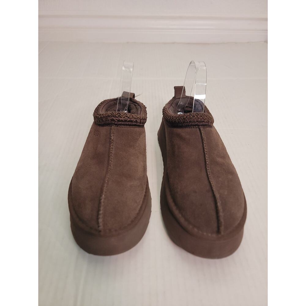 UGG Size 9 Tazz II Suede Platform Slipper Clogs Tasman Womens Chocolate Brown - Picture 2 of 9
